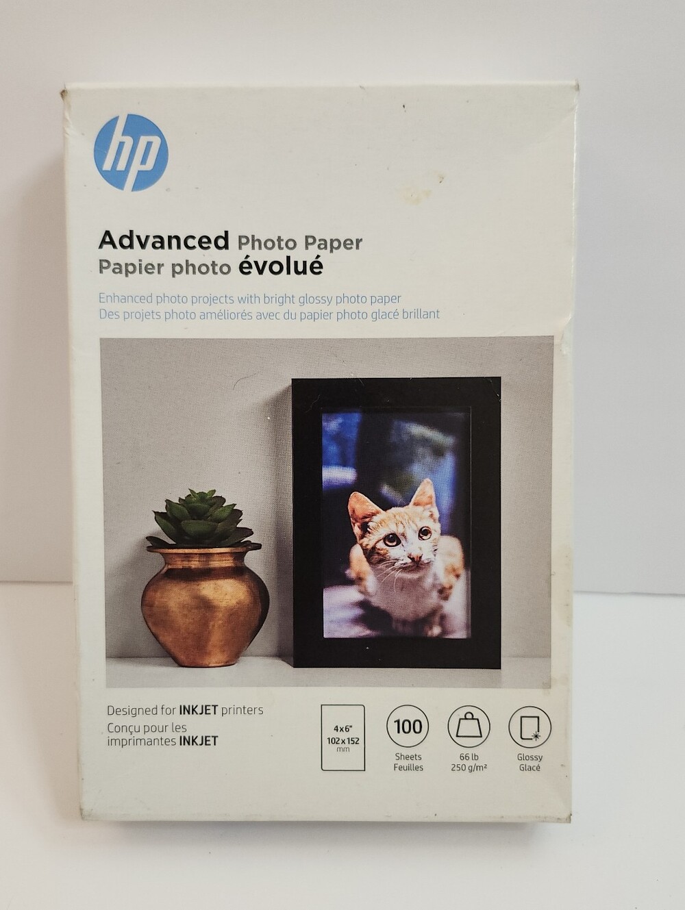 HP Advanced Glossy Photo Paper InkJet Q6638A 100 Sheets 4X6" *2019 Unopened NWT